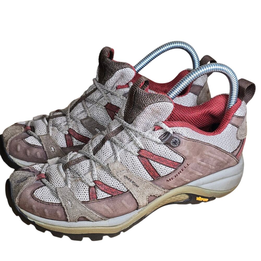 MERREL SIREN SPORT CHOCOLATE LEATHER HIKING SHOES WOMEN'S SIZE 7.5 M  J13046